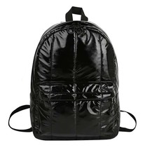 Herald Fashion Quilted Casual Unisex Space Down Glossy Backpack Waterproof Soild - £139.01 GBP