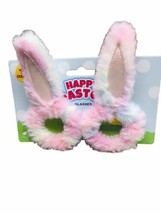 Happy Easter I Ct Pastel Flurry Bunny Ear Glasses Rainbow Tie Dye Adult Use - £23.64 GBP