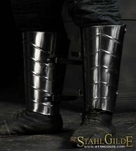 Artisanal Metal Leg Armor Wearable Pair of Greaves Role Playing Game Medieval... - £94.09 GBP