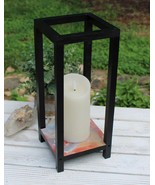 Hand Painted Candle Holder, Lantern Wood with Acrylic Paint 13&quot; x 5&quot; x 5&quot; - $664.03 MXN