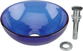 Renovators Supply Manufacturing Small Blue Bathroom Sink Round Countertop Vessel - £136.98 GBP