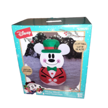 Gemmy Disney Mickey Mouse Christmas Snowman Airblown Inflatable Winter Decor - £31.65 GBP