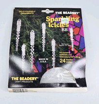 The Beadery Sparkling Icicles Beaded Ornament Kit Makes 24 Kids Crafts 4763 - £10.43 GBP