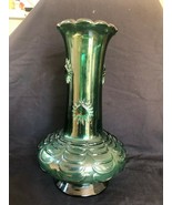 Large 14 inches Art Deco Uranium Glass Vase . Pontil Mark - £175.41 GBP