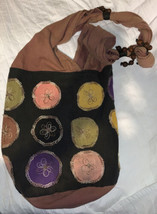 Boho Hobo Hippie Sling Bag Flowers Designs made in Nepal FREE COIN PURSE - £15.51 GBP