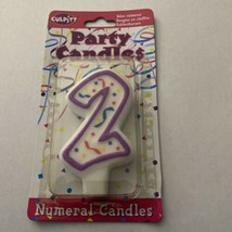 Birthday Party Cake Number Candle 2 Multicolor - £2.22 GBP