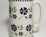 Shannonbridge Potteries Ireland Pint Milk Cream Pitcher Purple Flowers  - $14.80