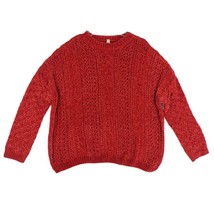 Ashley By 26 International Chunky Knit Chenille Red Long Sleeve Sweater Womens M - £15.46 GBP