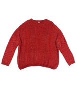 ASHLEY by 26 INTERNATIONAL Chunky Knit Chenille Red Long Sleeve Sweater ... - $360.67 MXN