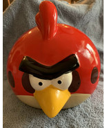 Angry Birds Red Piggy Coin Bank Ceramic Large w/Stopper 2009-2012 Kids Room - £17.51 GBP