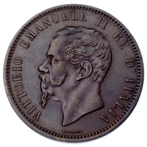 1862 Italie 10 Centesimi Pièce de Monnaie En XF, Km #11.1 - $93.65
