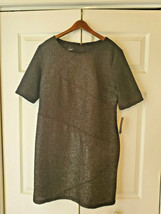 Agb Women&#39;s Size 14P Black Gold Metallic Sheath Cocktail Dress (New) - £30.93 GBP