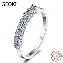 Geoki Luxury 925 Silver Passed Diamond Test Mossanite Ring Perfect Cut 0.28 ct D - £39.42 GBP