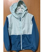 Eddie Bauer Windbreaker Jacket Full Zip Blue Hooded Youth Kids Large (14... - $16.58