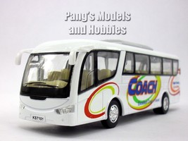 7 inch Coach Bus 1/68 Scale (approx) Diecast Model by Kinsfun - WHITE - $18.80