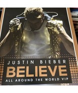 Justin Bieber Believe Tour All Around The World VIP Concert Program WPoster - $37.73 CAD