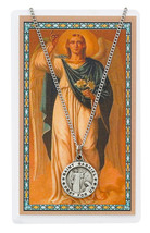 St. Gabriel the Archangel Medal Necklace with Laminated Prayer Card - £14.39 GBP