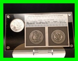 Early Graded Picture Slab 1885 Morgan Silver Dollar MS63 By ANACS ~ VERY... - $742.49