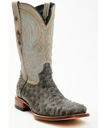 Tanner Mark Men's Ostrich Print Western Boots - Broad Square Toe - $235.00
