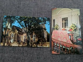 Lot of 2 Vintage Postcards Bruton Parish Church, Williamsburg, Virginia - £3.37 GBP