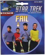 Star Trek TOS Landing Party Fail Photograph Peel Off Sticker Decal, NEW UNUSED - $3.99