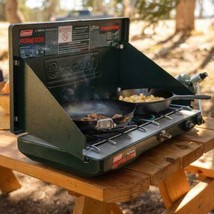 2 Burner Camper Propane Gas Stove Portable RV Camping Outdoor Cooktop 20000 BTU - £53.20 GBP