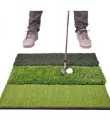 GoSports Tri-Turf XL Golf Practice Hitting Mat - Huge 24&quot; x 24&quot; Turf Mat... - £79.74 GBP