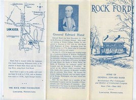 Rock Ford Brochure Home General Edward Hand Lancaster Pennsylvania  - £13.95 GBP