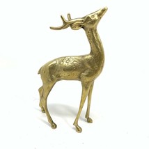 Vintage Brass Buck Deer Stag Reindeer Statue Sculpture Figurine Toy Paper Weight - £38.91 GBP