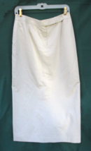 Talbots Women&#39;s 10 Beige Italian Fabric Cotton Blend Pencil Skirt Vintag... - $28.49