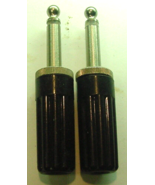 2 NOS 1/4&quot; 2 Pin Audio Phono Male Plug, TRS Solder Term. 2-34&quot; Long - $4.90