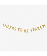 Sparkling Gold Jubilee Celebration Banner - Glittery 62nd Birthday Party... - $27.71