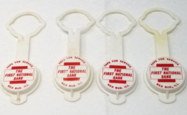 Bottle Covers The First National Bank of Red Bud Illinois 1960s Set of 4 - $15.15