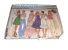 Vintage 1977 McCalls  5583 Dress, Top &amp; Pants Or Shorts.  EASY Size Small - $3.84