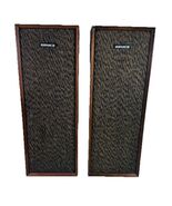 Vintage Sonics AS-57 Bookshelf Speakers 10W 8-Ohm Japan 1968 Wood Grain Pair - $29.75