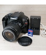 Canon EOS Rebel T3 DSLR Camera Black W EFS 18-55mm Lens *GOOD* Shutter 2... - €130,87 EUR