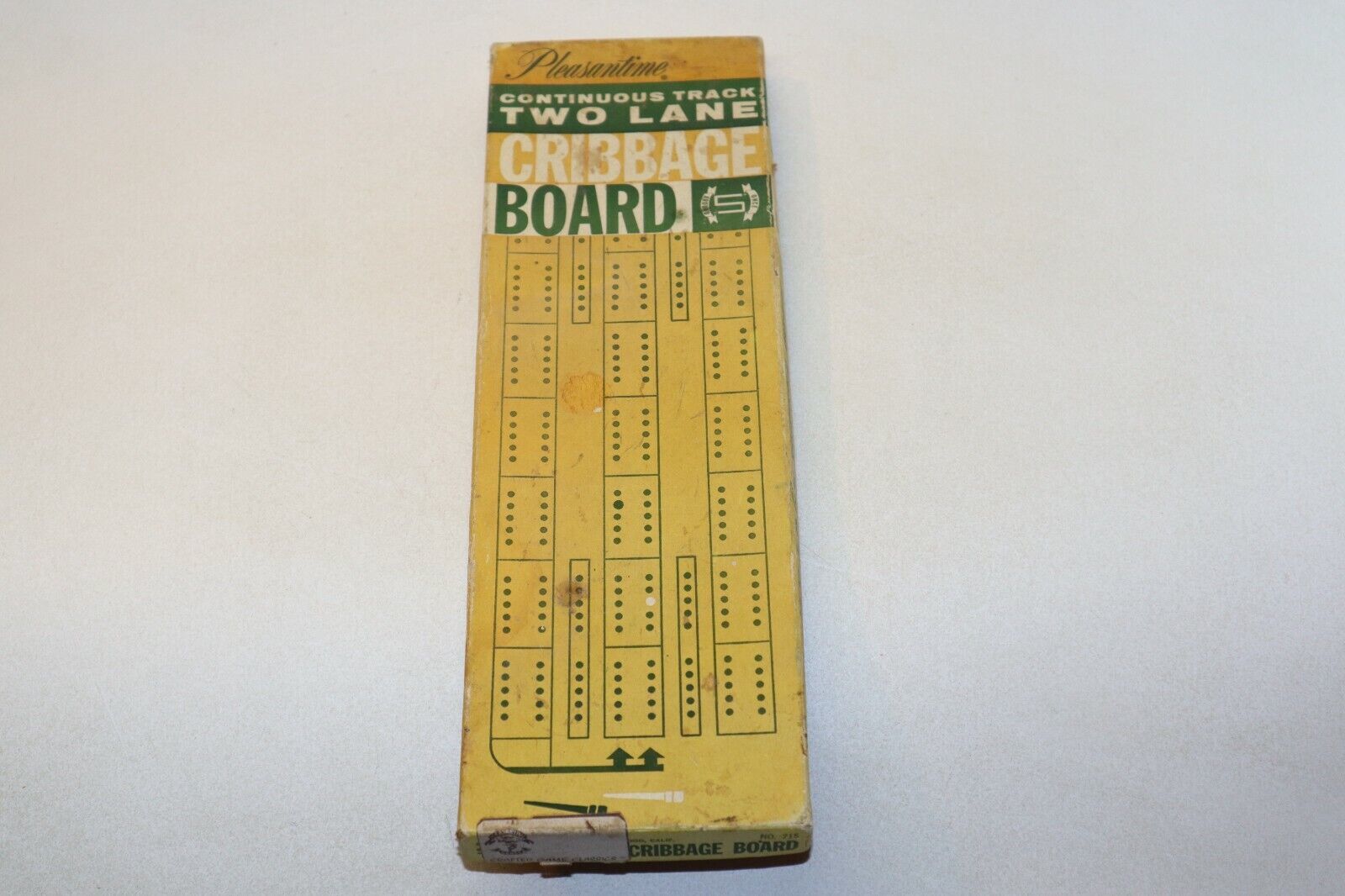 Pacific Game Co Pleasantime #715 Continuous Track Two Lane Cribbage Board 1967 - $12.86
