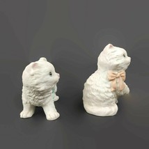 Vintage HOMCO Pair Porcelain White Cat Persian Kitten White Figurines 80... - £9.86 GBP