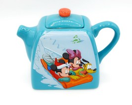 Disney Porcelain Holiday Teapot with Mickey, Minnie and Pluto  - £13.43 GBP