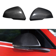 Real Carbon Fiber Mirror Cover Cap  For Ford Mustang 2015-2022 with LED ... - £72.91 GBP