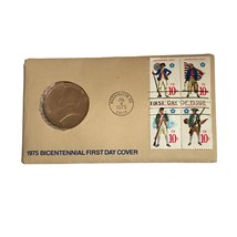 1975 Bicentennial First Day Cover Stamp and Coin - £22.34 GBP