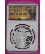 2015 PF 69 Tanzania $1000S Serengeti Elephant Big 5 High Relief NGC Grad... - $149.99