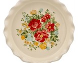 Pioneer Woman ~ Vintage Floral ~ 9&quot; Stoneware ~ Pie &amp; Tart Pan ~ Ruffled... - £29.55 GBP