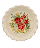Pioneer Woman ~ Vintage Floral ~ 9&quot; Stoneware ~ Pie &amp; Tart Pan ~ Ruffled... - $50.80 CAD