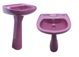 Mexican Talavera Pedestal Sink Handcrafted Ceramic - Purple - - $11,222.06 MXN