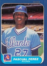 1986 Fleer Pascual Perez 524 Braves - £0.78 GBP