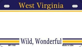 West Virginia State Background Metal Novelty Motorcycle License Plate - £15.11 GBP