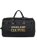 Versace Jeans Couture Duffel Bag Logo Gold Print Designer Travel $375 Du... - $199.00