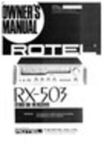 Rotel RX-503 Stereo Receiver Owners Manual original nice - $19.79