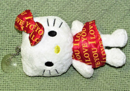 Hello Kitty Plush Sanrio Valentine Suction Stuffed Animal Holiday 5.5&quot; Red White - £12.38 GBP
